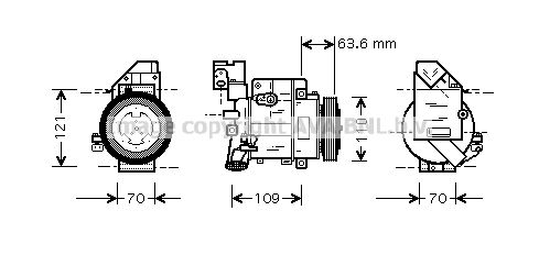 AVA QUALITY COOLING Компрессор, кондиционер MSK075